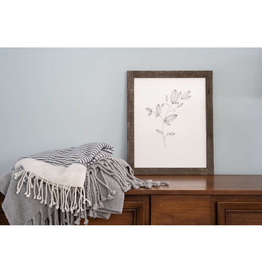 13" x 19" Espresso Solid Wood Hanging Picture Frame